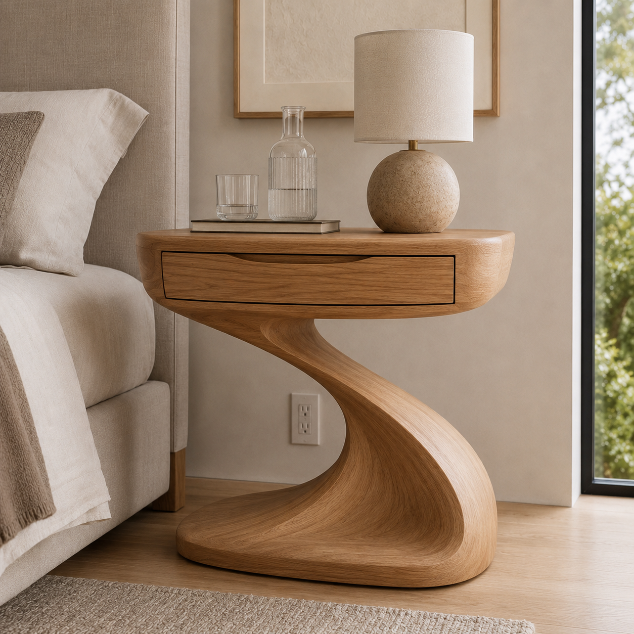 Mira Organic Modern Night Stand - Design 009 - main view