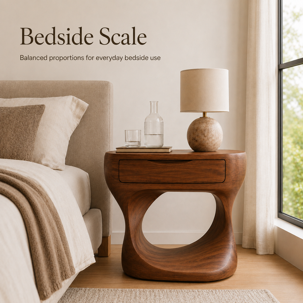 Rowan Hollow Form Bedside Table - Design 012 - product image 04