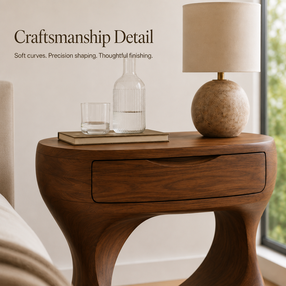 Rowan Hollow Form Bedside Table - Design 012 - product image 06