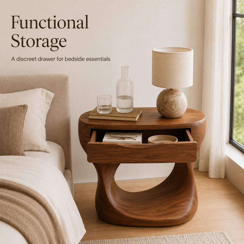 Rowan Hollow Form Bedside Table - Design 012 - product image 07