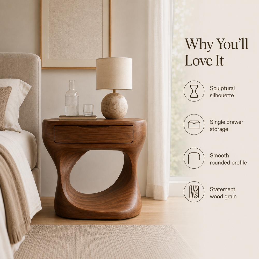 Rowan Hollow Form Bedside Table - Design 012 - product image 09