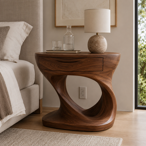 Selene Rounded Night Stand - Design 013 - main view