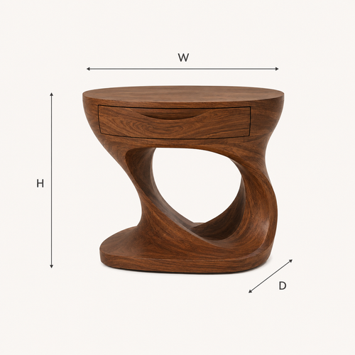 Selene Rounded Night Stand - Design 013 - product image 02