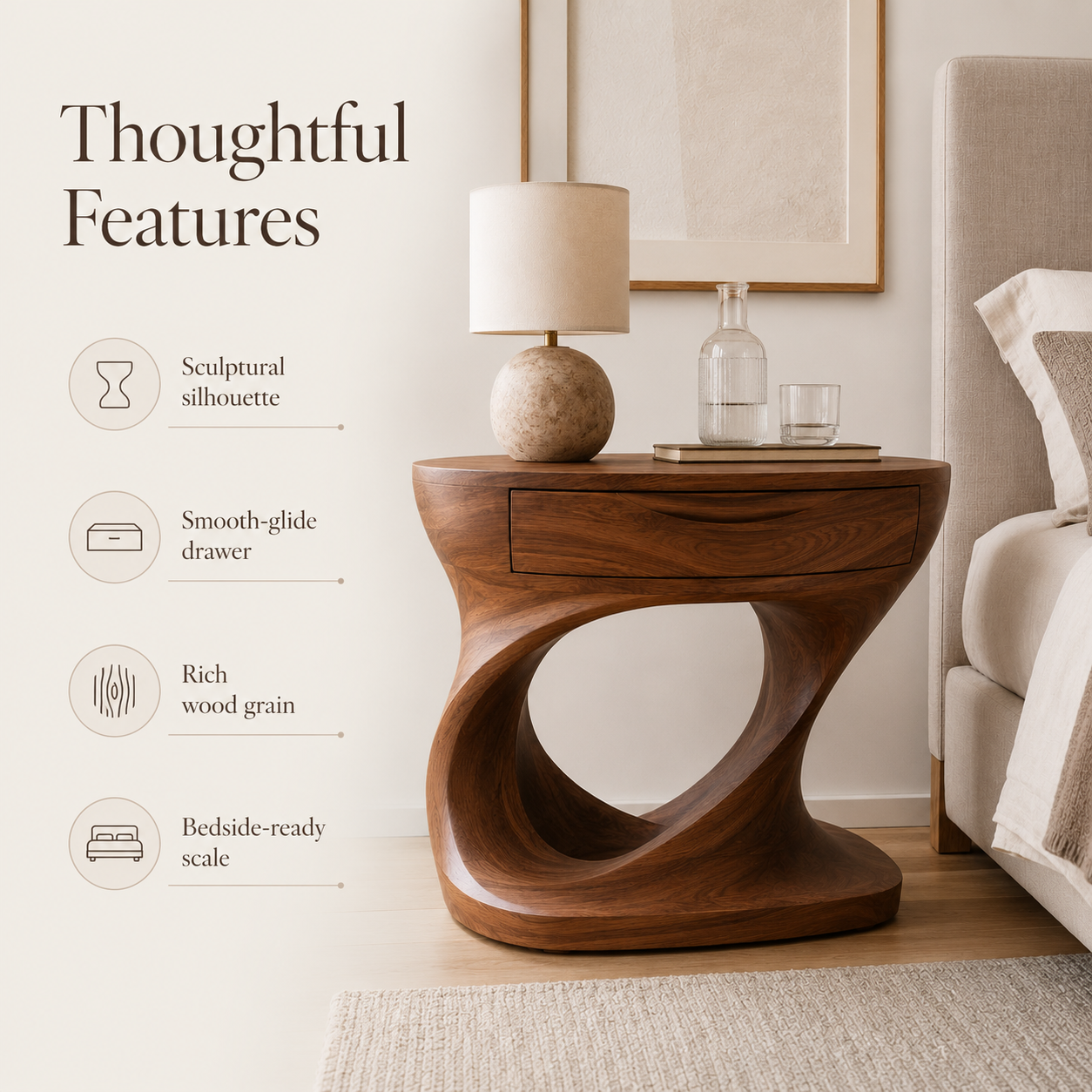 Selene Rounded Night Stand - Design 013 - product image 04