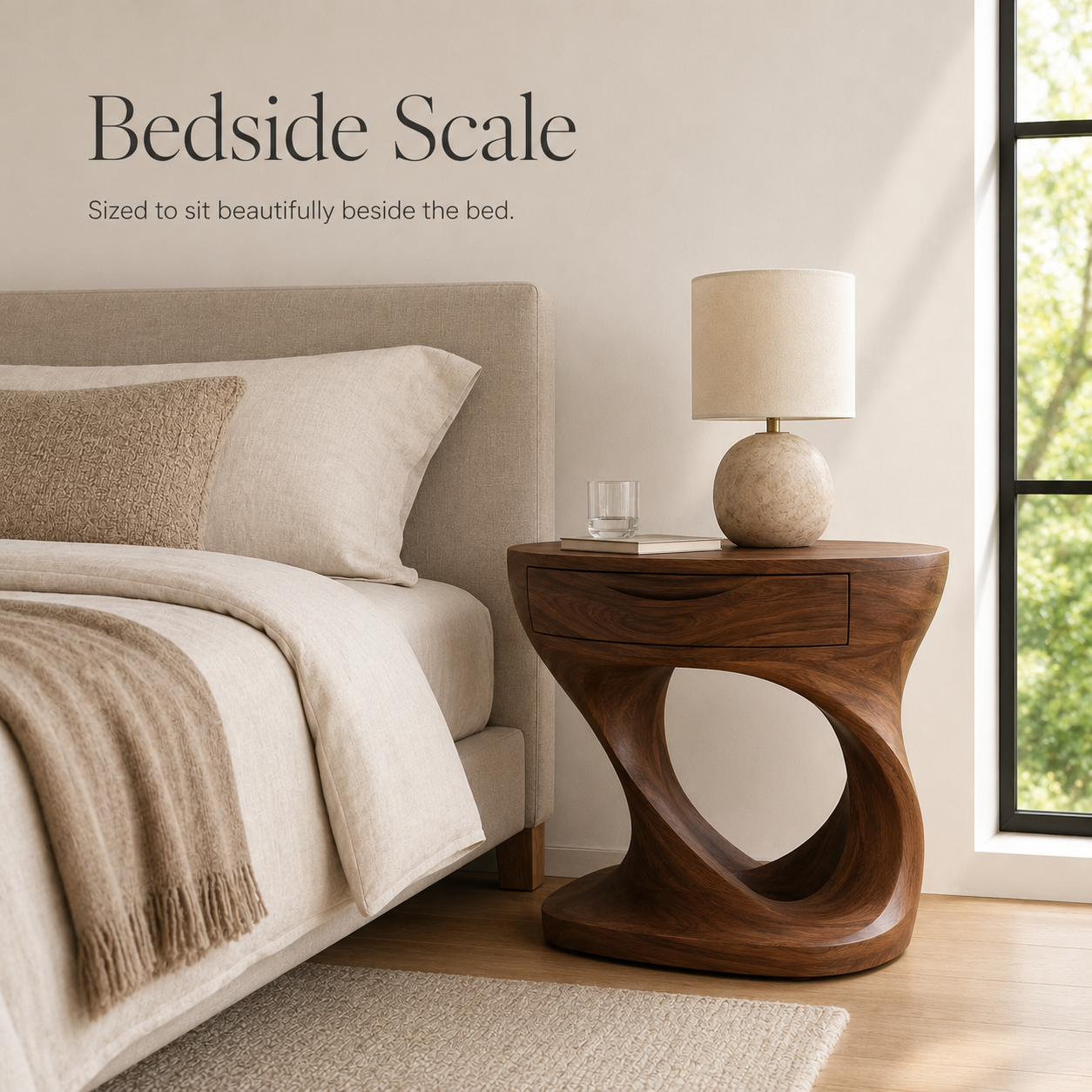Selene Rounded Night Stand - Design 013 - product image 05