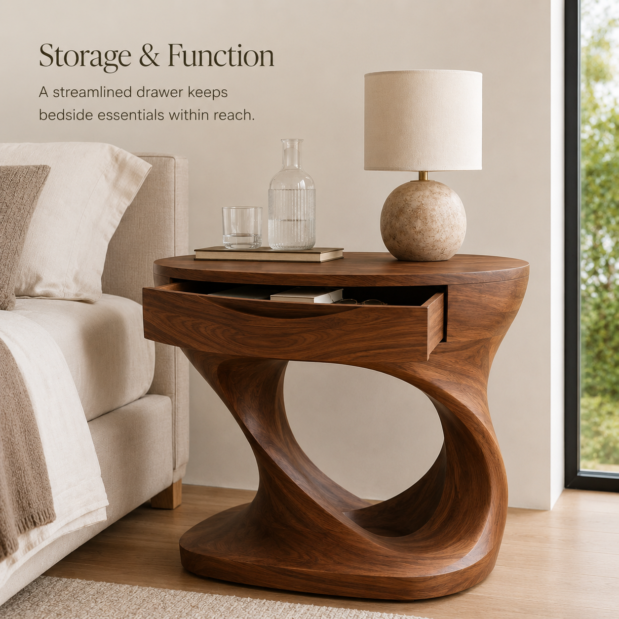 Selene Rounded Night Stand - Design 013 - product image 06