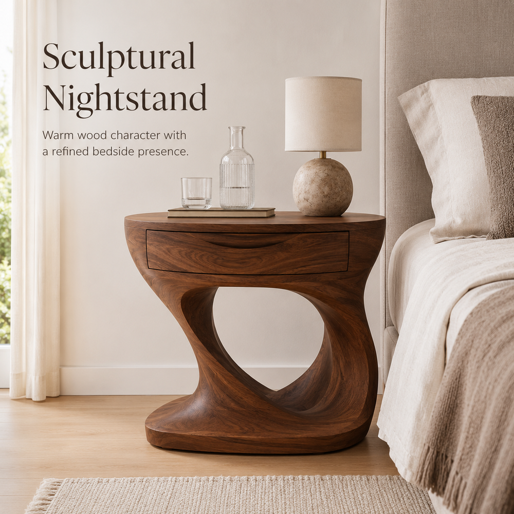 Selene Rounded Night Stand - Design 013 - product image 07
