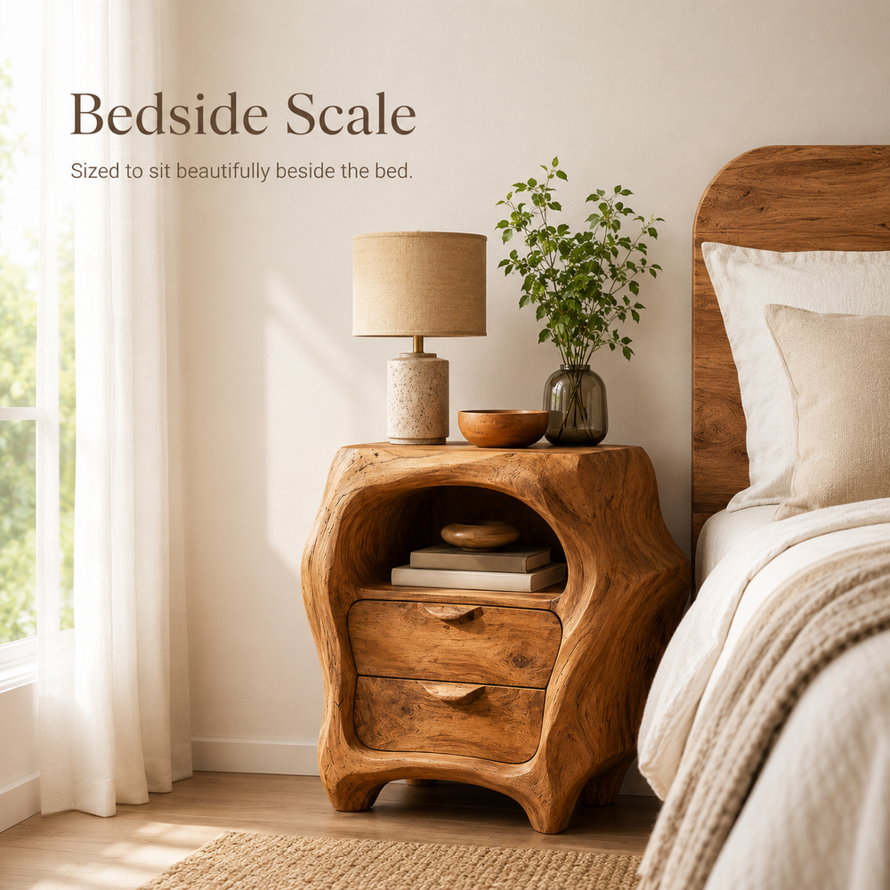 Soren Solid Wood Bedside Table - Design 014 - product image 04