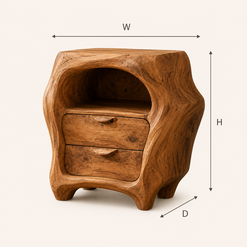 Soren Solid Wood Bedside Table - Design 014 - product image 08