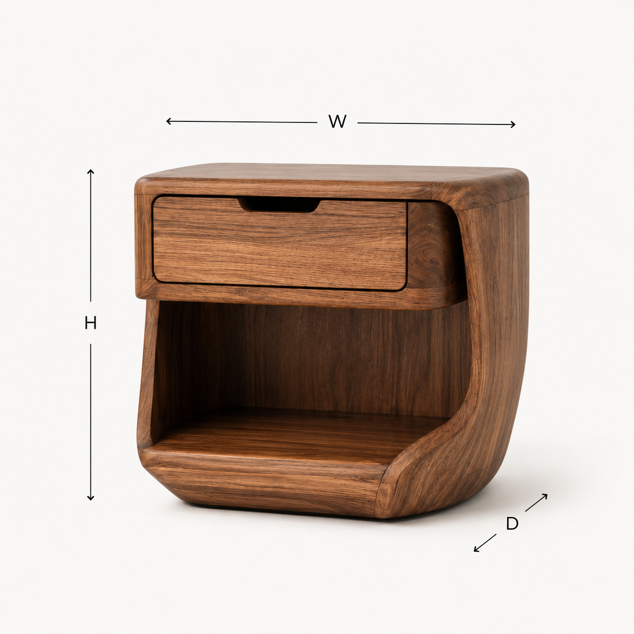 Vale Sculptural Bedside Table - Design 016 - product image 03