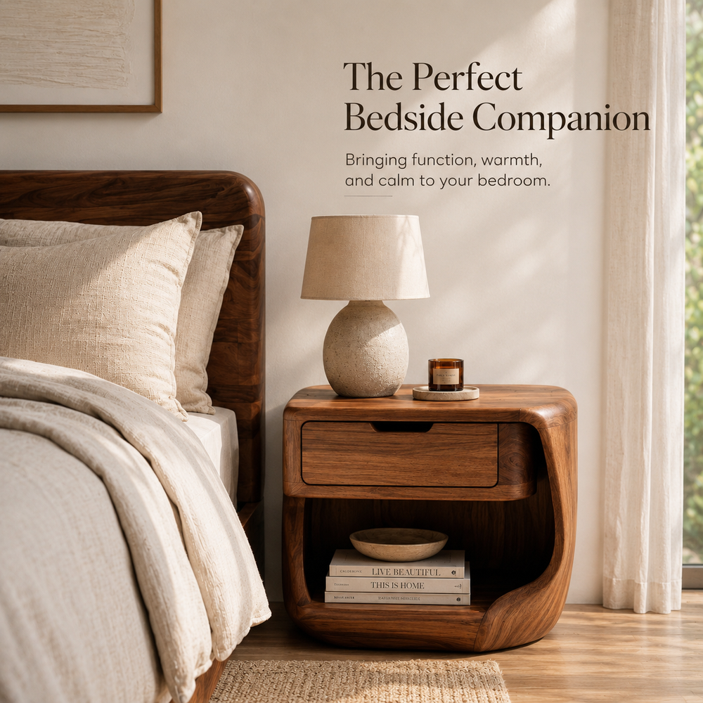 Vale Sculptural Bedside Table - Design 016 - product image 04