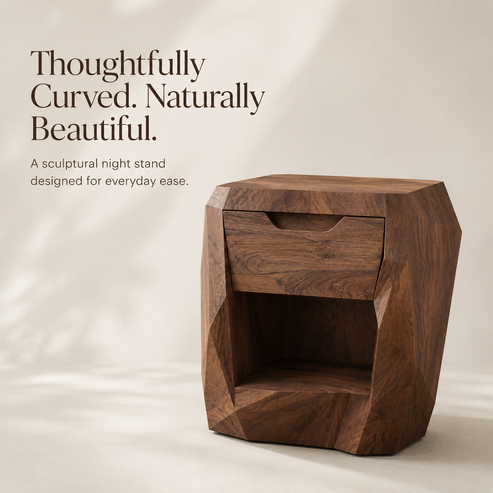 Alden Curved Wood Night Stand - Design 018 - product image 03