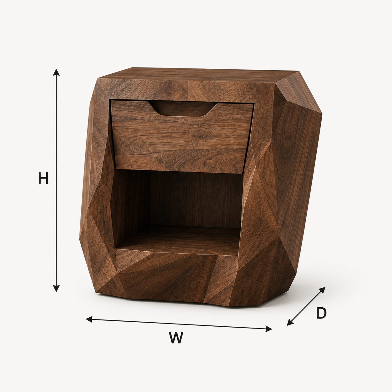 Alden Curved Wood Night Stand - Design 018 - product image 05