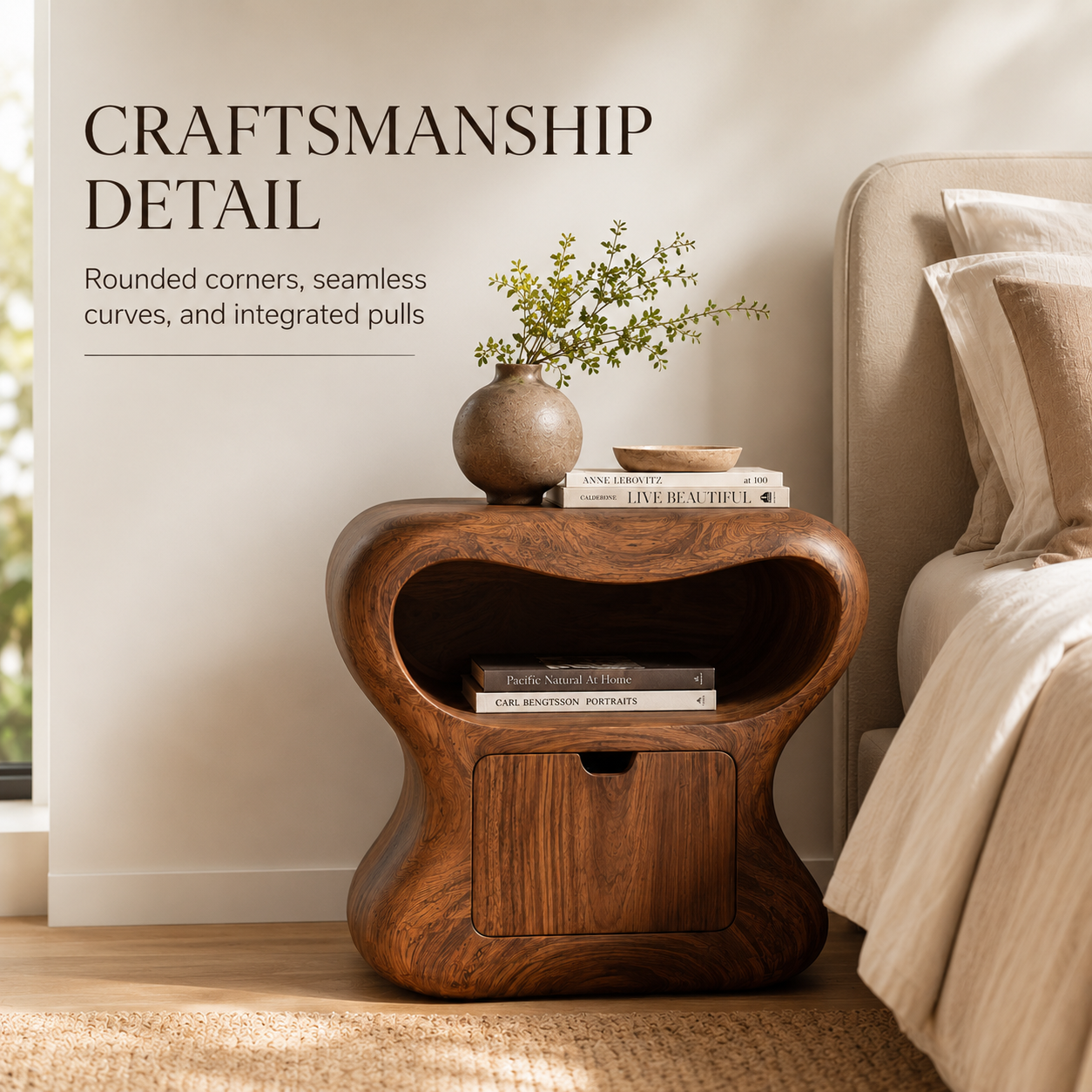 Celine Warm Modern Night Stand - Design 020 - product image 06