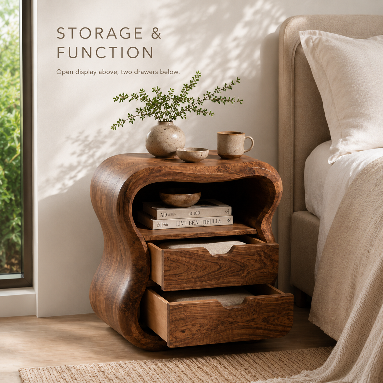 Darian Organic Bedside Table - Design 021 - product image 03