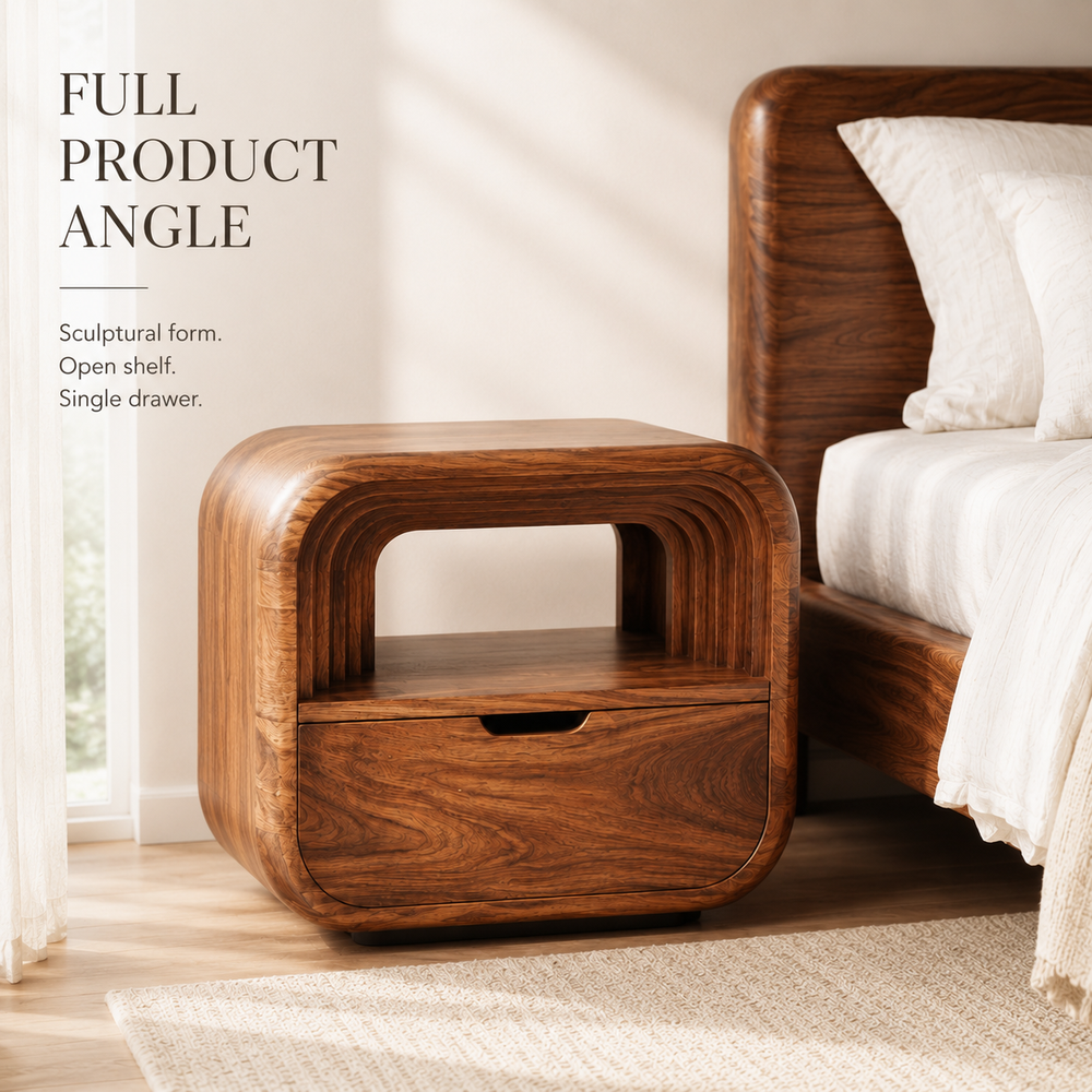 Isla Soft Curve Bedside Table - Design 023 - product image 05