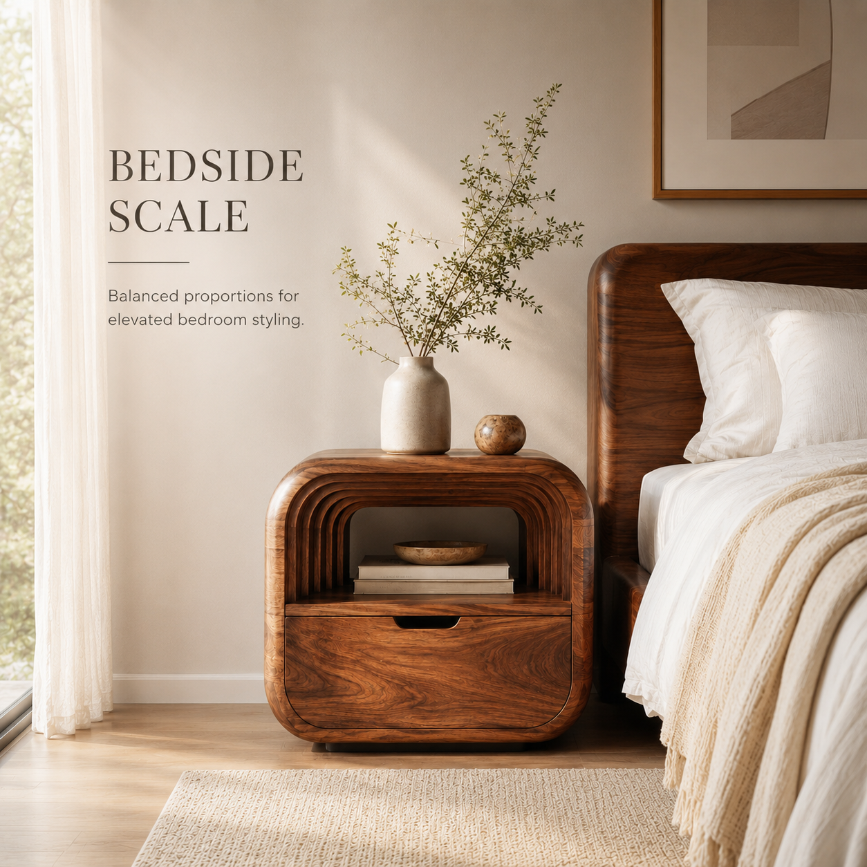 Isla Soft Curve Bedside Table - Design 023 - product image 07