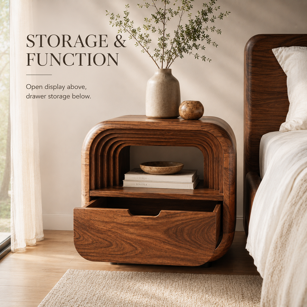 Isla Soft Curve Bedside Table - Design 023 - product image 10