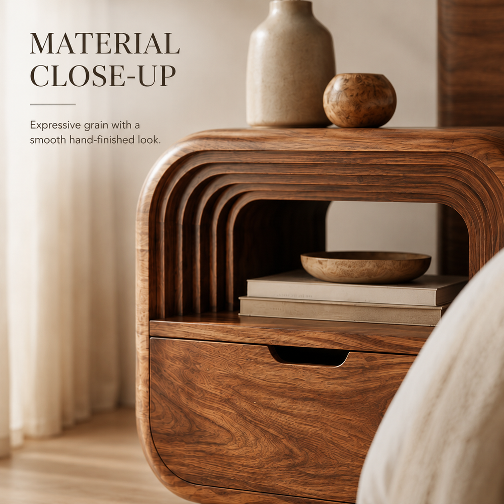 Isla Soft Curve Bedside Table - Design 023 - product image 11