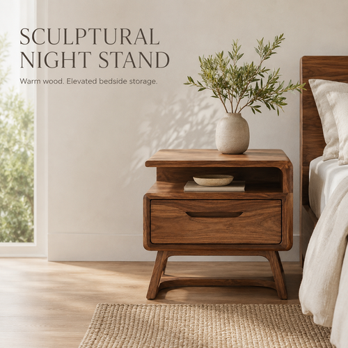 Liora Warm Walnut Night Stand - Design 024 - product image 02