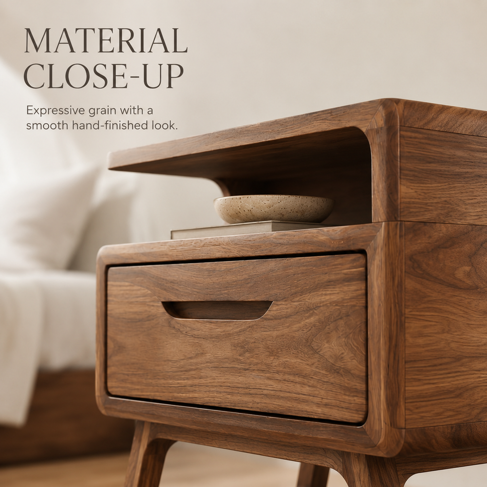 Liora Warm Walnut Night Stand - Design 024 - product image 05