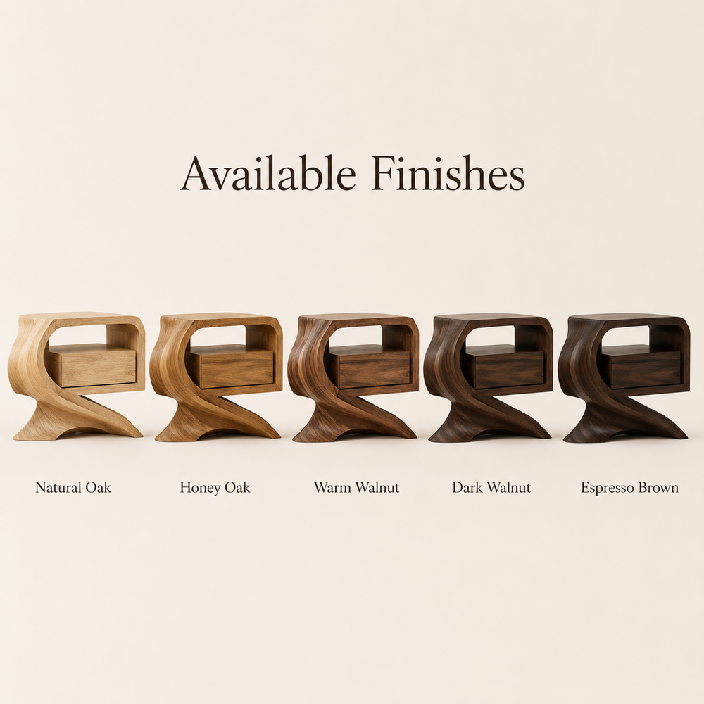 Marin Flow Wood Bedside Table - Design 025 - product image 04