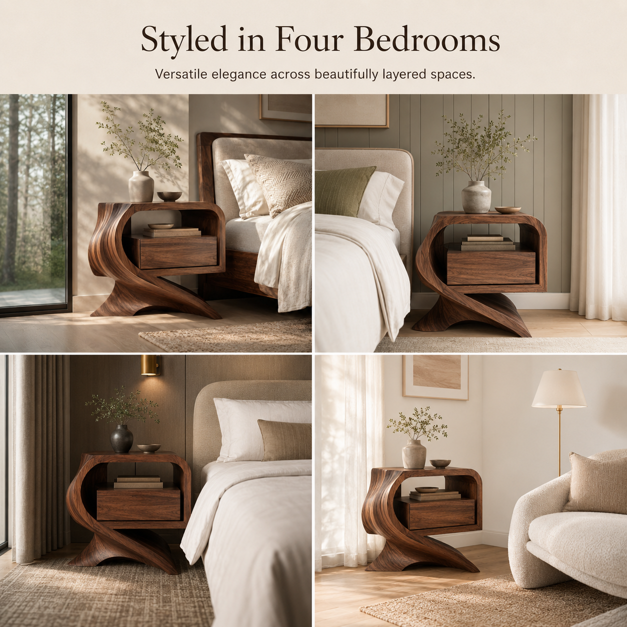 Marin Flow Wood Bedside Table - Design 025 - product image 11