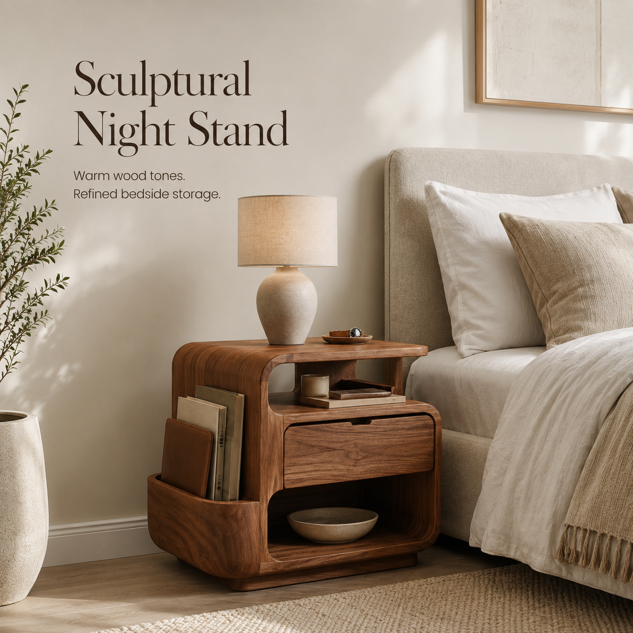 Nolan Arc Bedside Table - Design 027 - product image 02