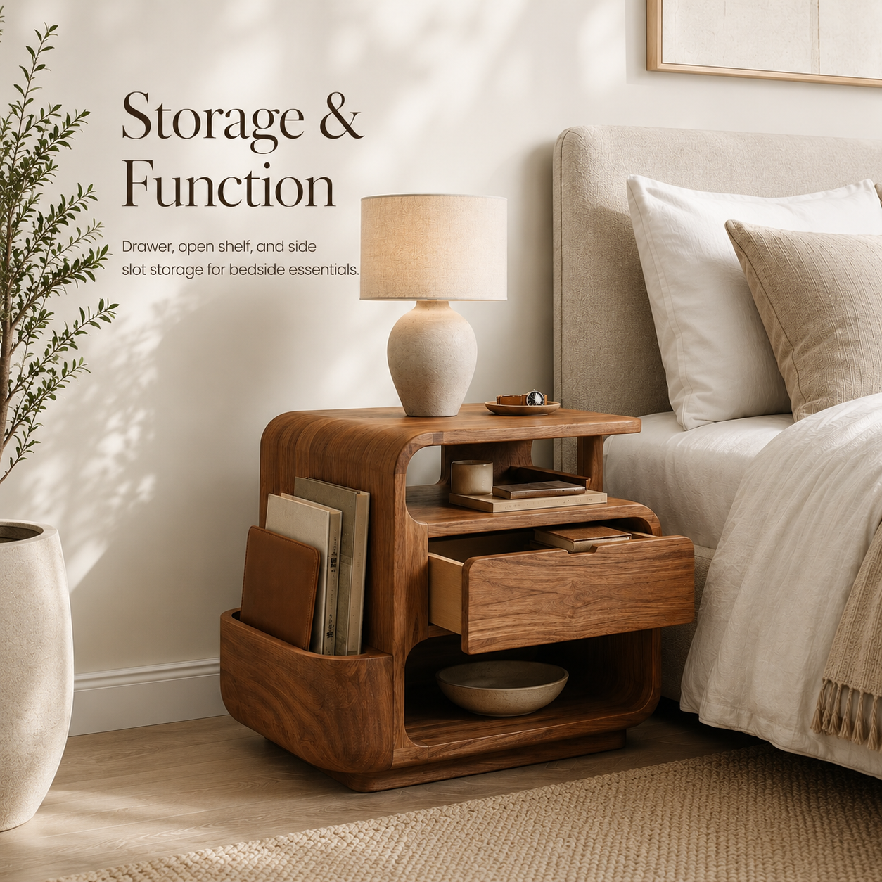 Nolan Arc Bedside Table - Design 027 - product image 07