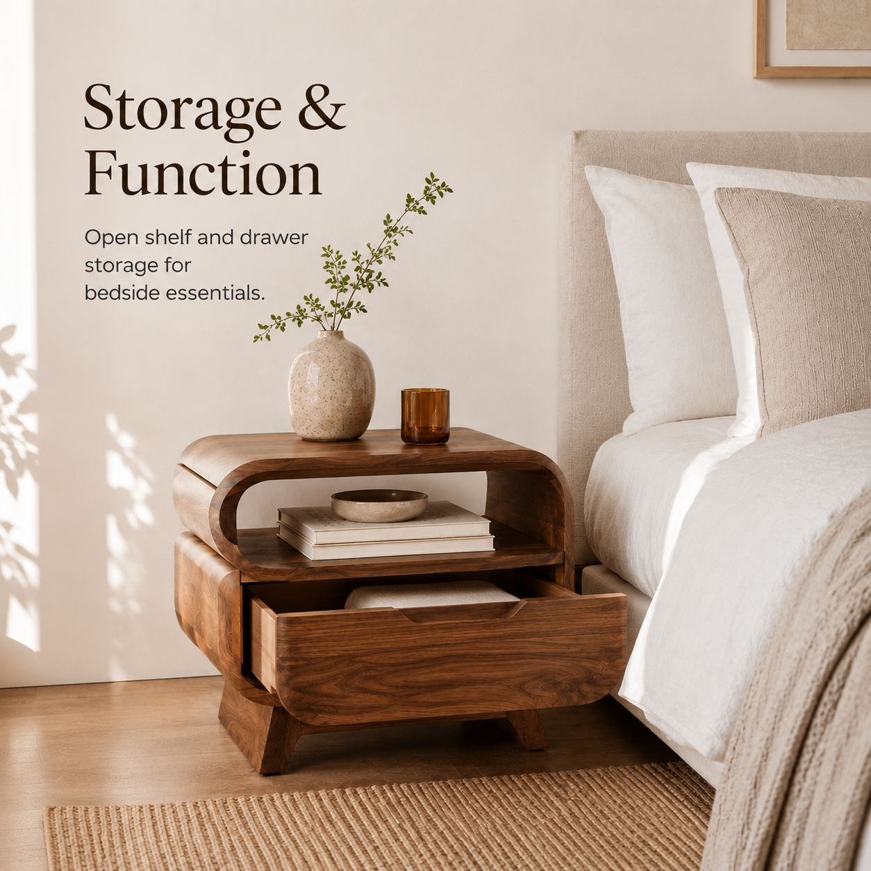 Rowan Hollow Form Bedside Table - Design 029 - product image 08