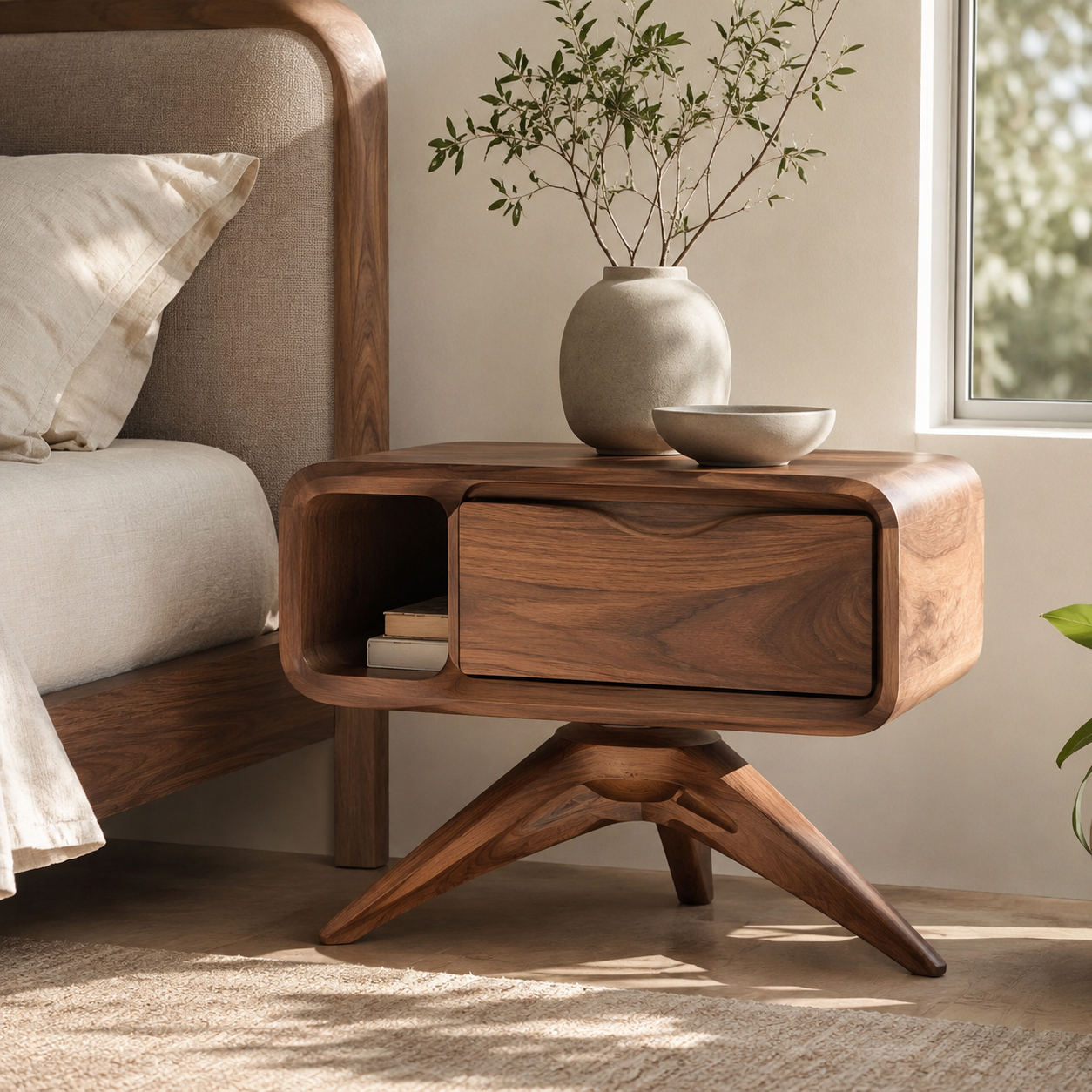 Selene Rounded Night Stand - Design 030 - main view