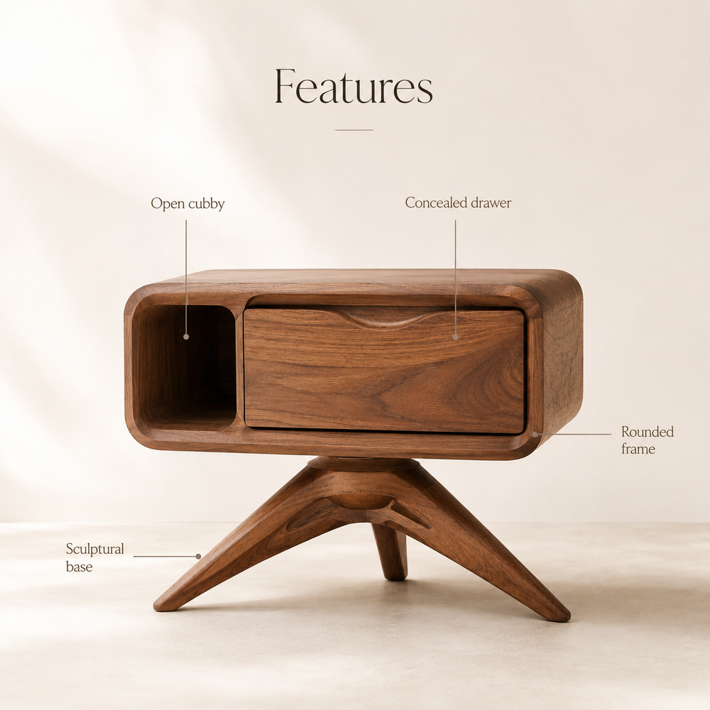 Selene Rounded Night Stand - Design 030 - product image 10