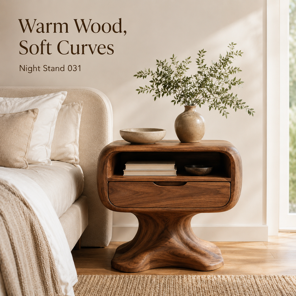 Soren Solid Wood Bedside Table - Design 031 - product image 02