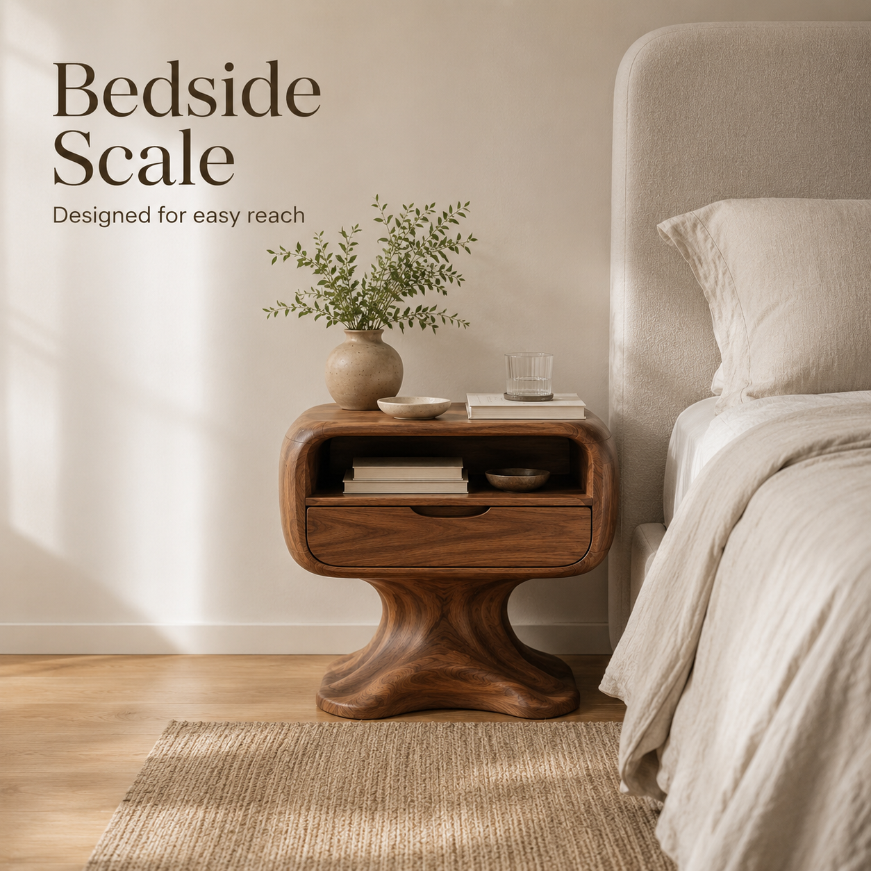 Soren Solid Wood Bedside Table - Design 031 - product image 04