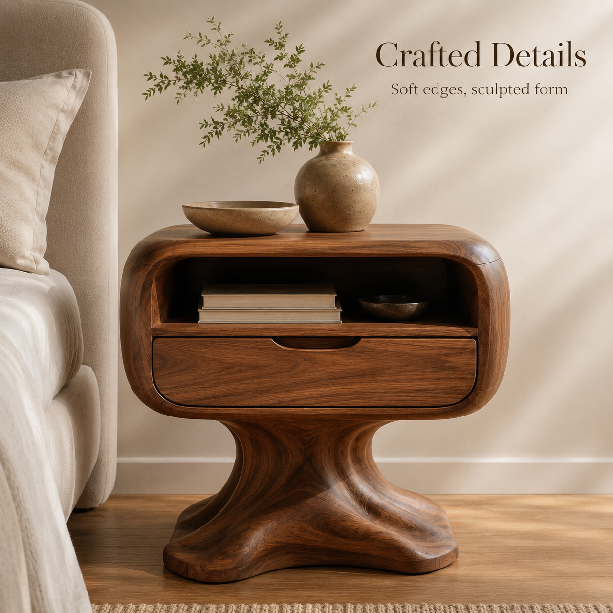 Soren Solid Wood Bedside Table - Design 031 - product image 06