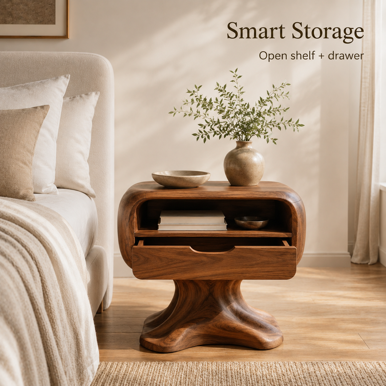 Soren Solid Wood Bedside Table - Design 031 - product image 07