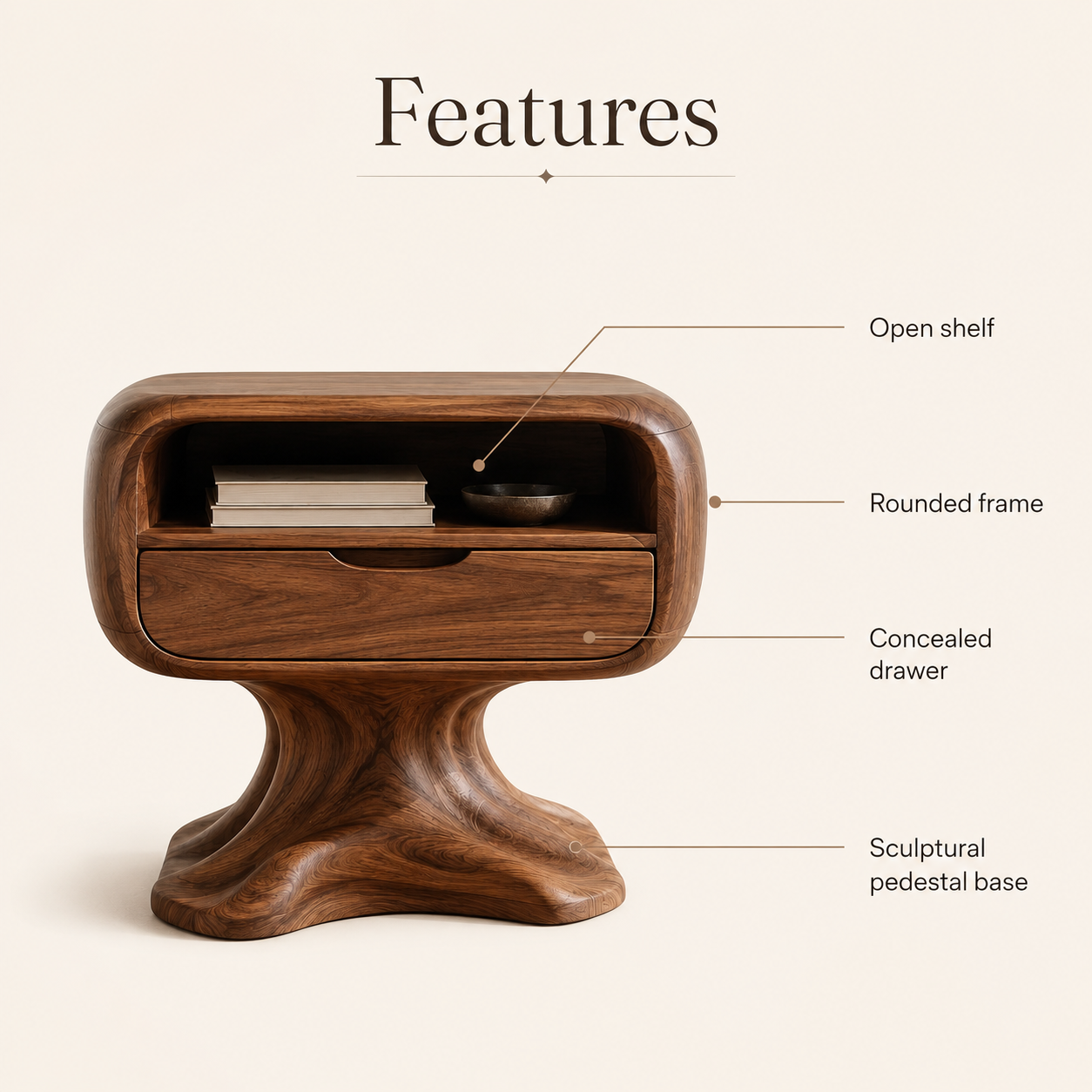 Soren Solid Wood Bedside Table - Design 031 - product image 09