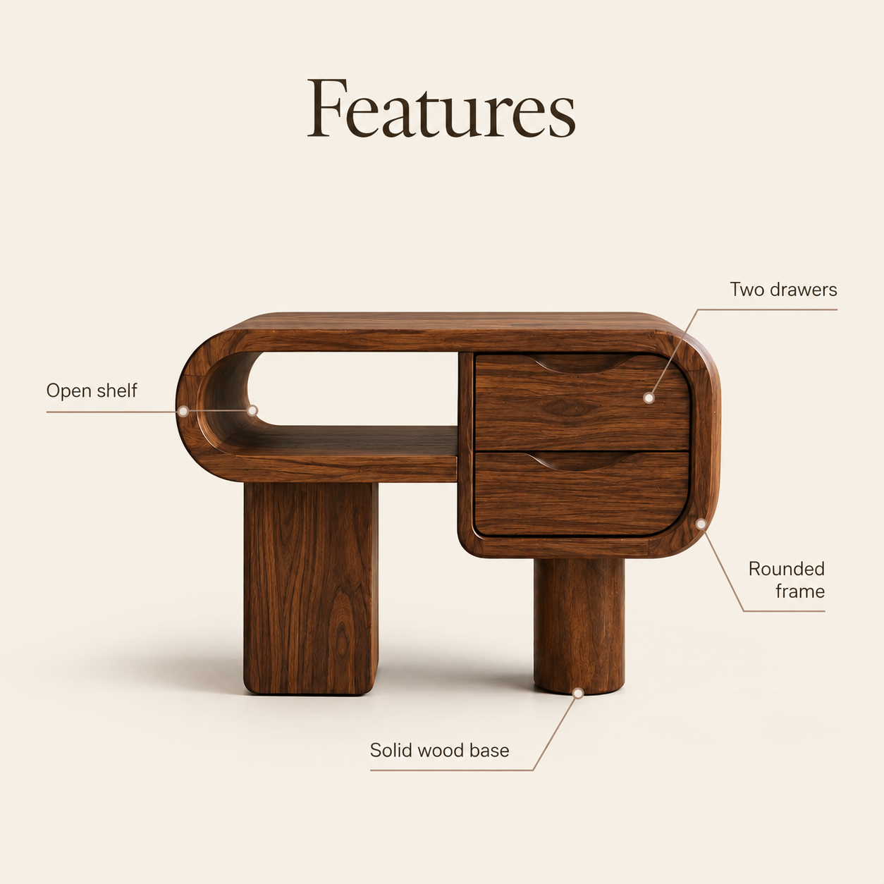 Talia Soft Edge Night Stand - Design 032 - product image 09