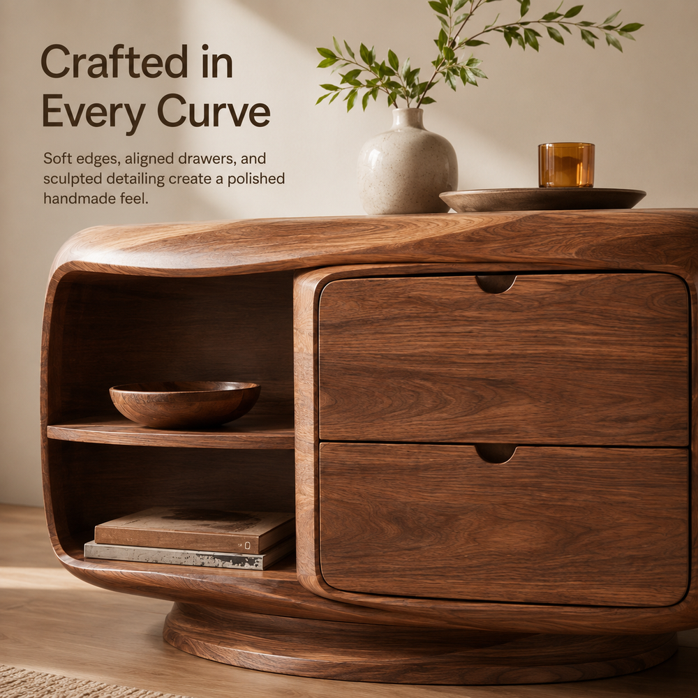 Vale Sculptural Bedside Table - Design 033 - product image 06