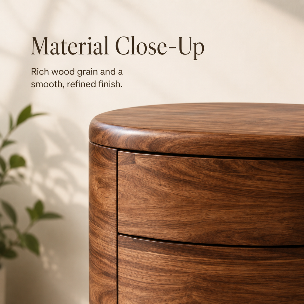 Alden Curved Wood Night Stand - Design 035 - product image 05