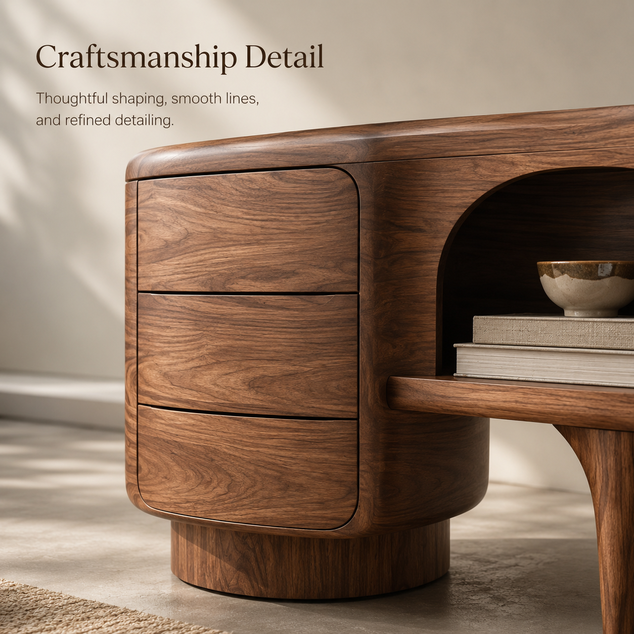 Alden Curved Wood Night Stand - Design 035 - product image 06