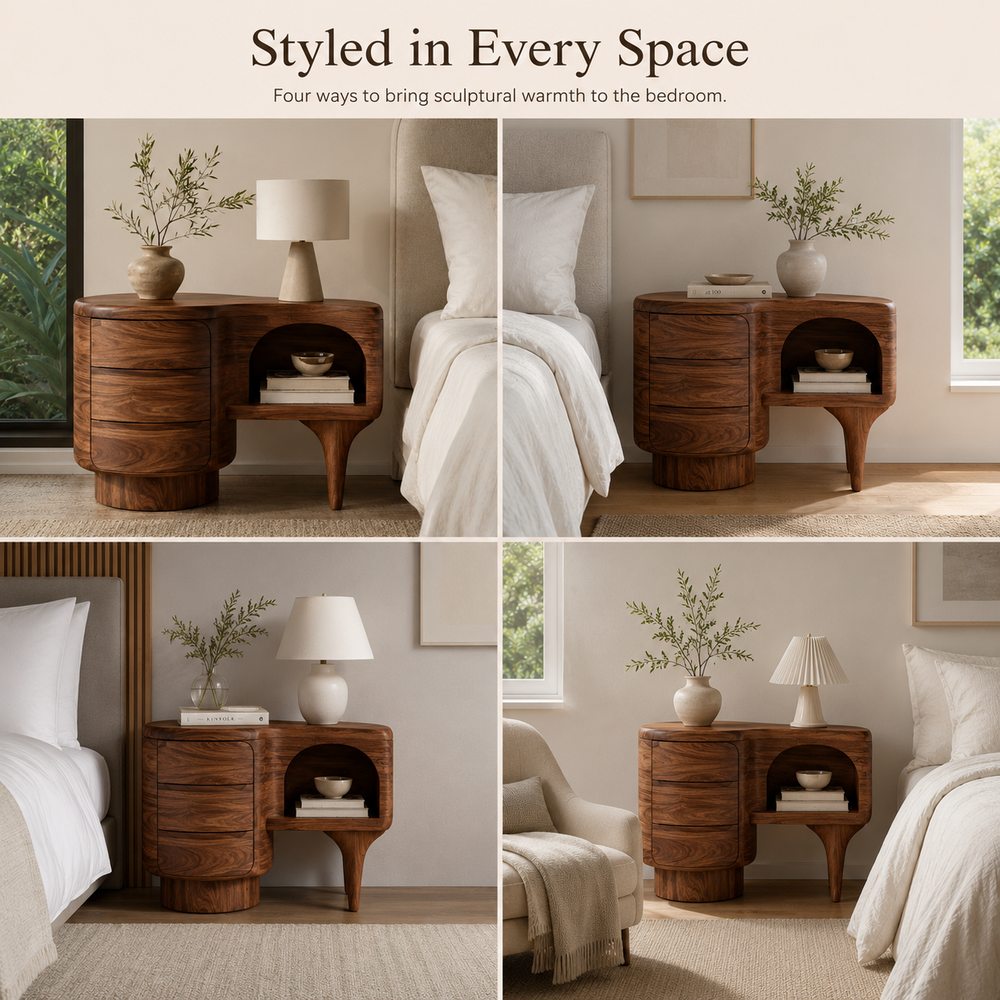 Alden Curved Wood Night Stand - Design 035 - product image 09