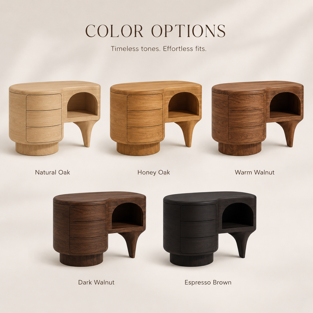 Alden Curved Wood Night Stand - Design 035 - product image 11