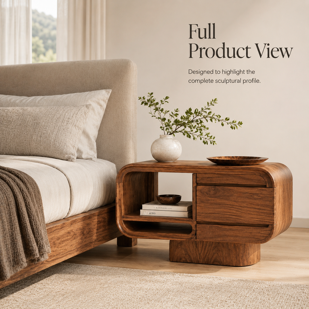 Brielle Sculpted Bedside Table - Design 036 - product image 07