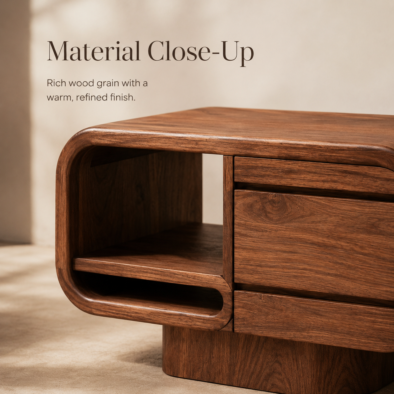 Brielle Sculpted Bedside Table - Design 036 - product image 10