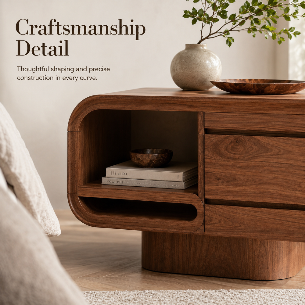 Brielle Sculpted Bedside Table - Design 036 - product image 11