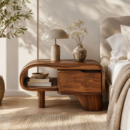 Celine Warm Modern Night Stand - Design 037 - main view