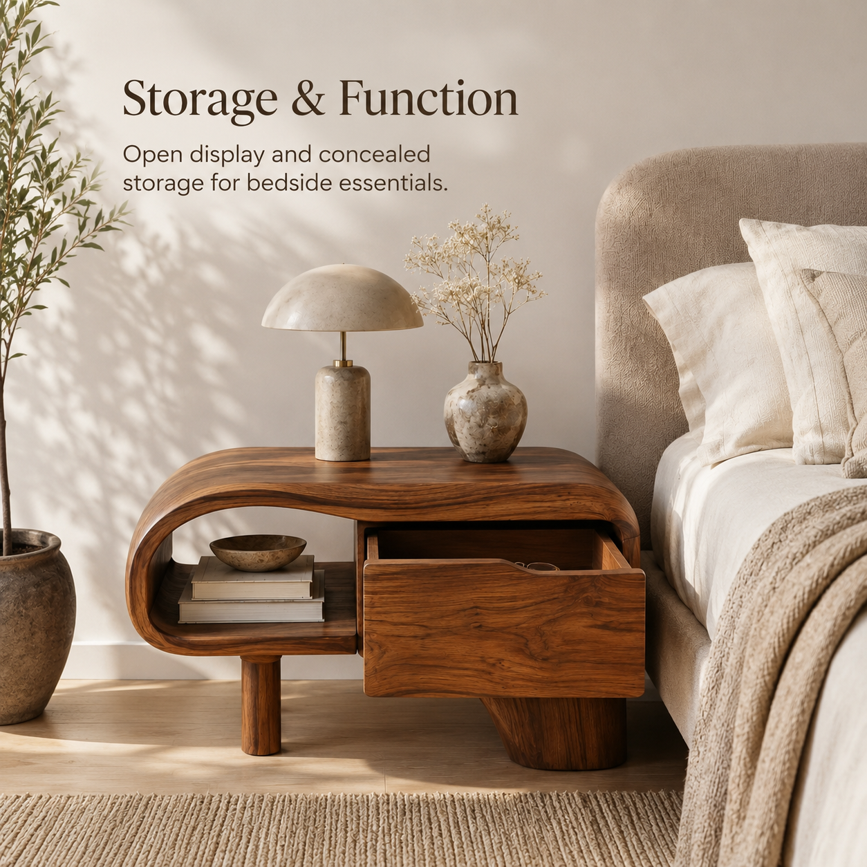 Celine Warm Modern Night Stand - Design 037 - product image 05
