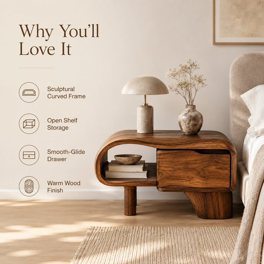 Celine Warm Modern Night Stand - Design 037 - product image 09