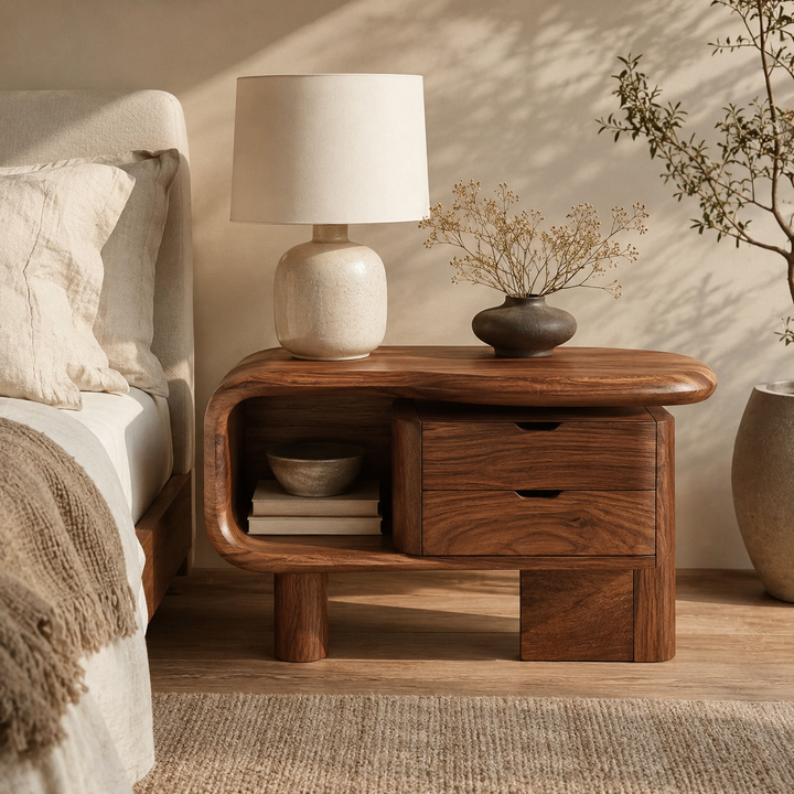 Darian Organic Bedside Table - Design 038 - main view